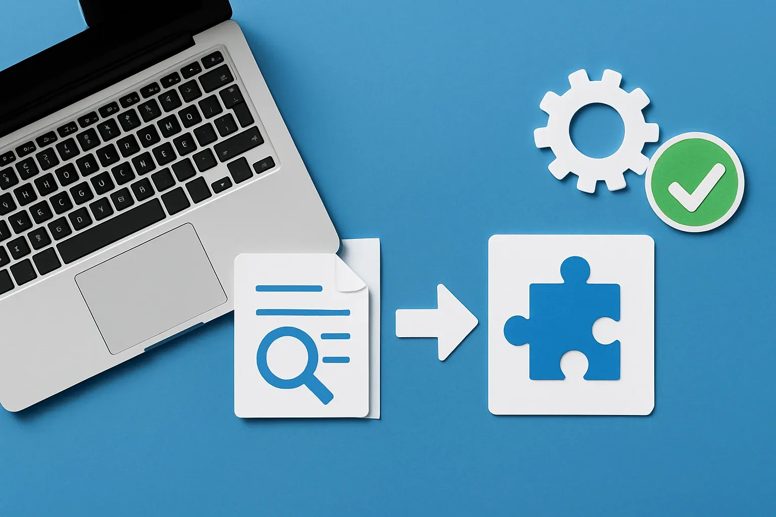 Generate a photorealistic flat lay image for an article following this concept:
Close The Loop From RFP To CPQ Rules
It is 2026 and many bid teams still win the RFP then lose time and margin when the quote or configuration drifts from the compliance narative. The fix is to turn tender requirements into executable CPQ rules so your response and your quote stay locked together.
Hard style requirements:
- Photorealistic, top-down (90-degree overhead) flat lay product photography.
- Single solid-colored background (choose a random solid background color).
- Bright, clean studio lighting (softbox/high-key), minimal shadows, crisp detail, sharp focus.
- ONE unified main composition that tells a clear visual story at a glance.
- Convey action/meaning using object arrangement, spatial relationships, and PHYSICAL indicators (paper cutout, simple shape icons as stickers/cutouts). No digital UI overlays.
Content constraints:
- Must convey themes of international mobility, professional growth, or navigating processes.
- ABSOLUTELY NO TEXT of any kind: no words, no letters, no numbers, no labels, no signage.
- Avoid culturally specific references; use globally recognizable objects only.
Strict negatives (must avoid):
- No illustration, no drawing, no vector art, no cartoon, no anime.
- No CGI, no 3D render, no plastic toy look unless explicitly part of the concept.
- No watermarks, no captions, no logos, no brand marks, no typography.
Output: a single photorealistic overhead flat lay studio photo that fully follows the concept and constraints.