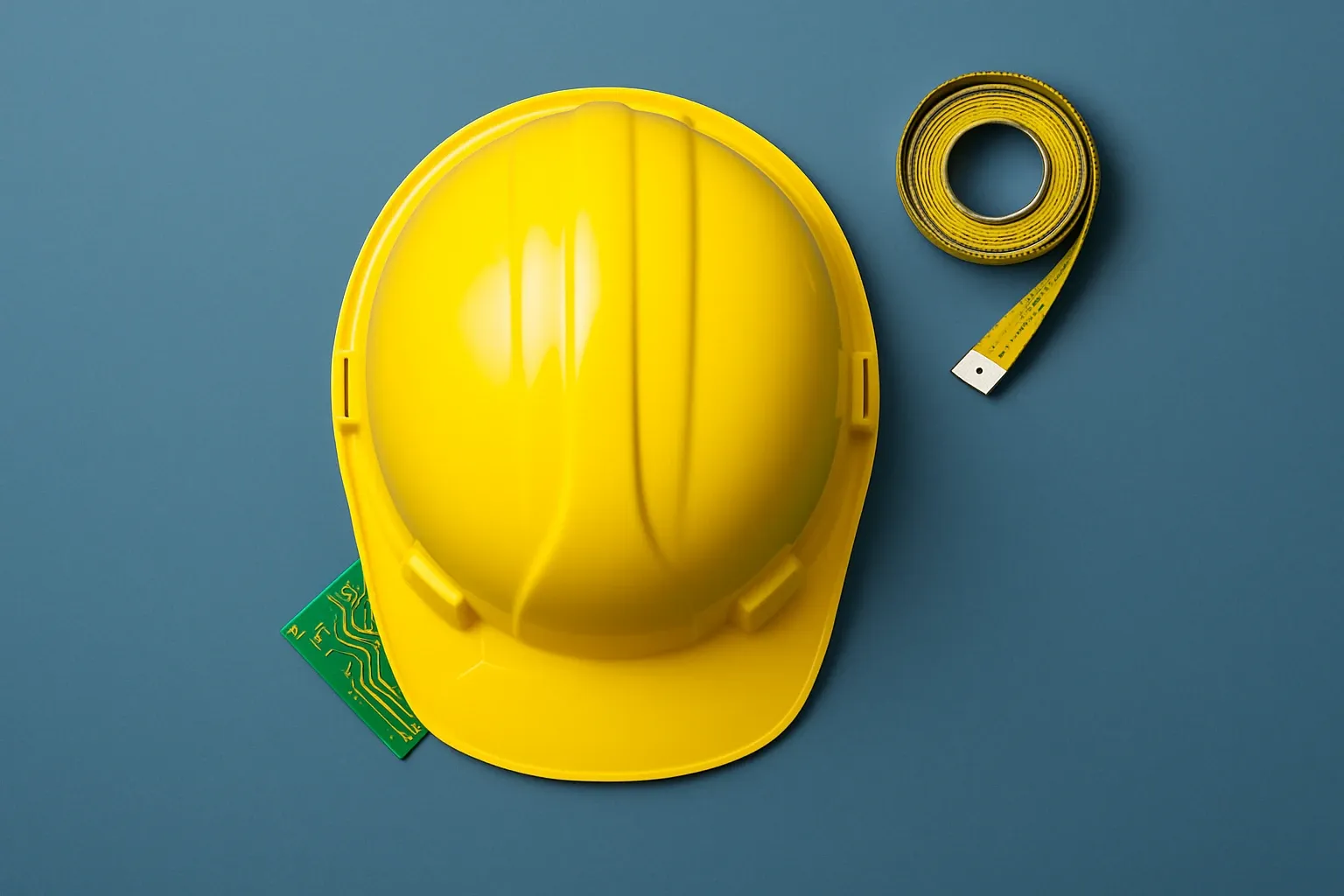 Hard Hat With Printed Circuit Trace