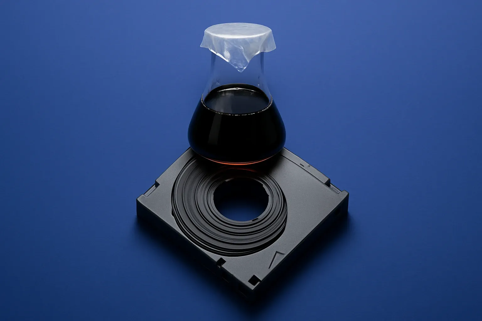 Sealed Formula Beaker on Data Tape