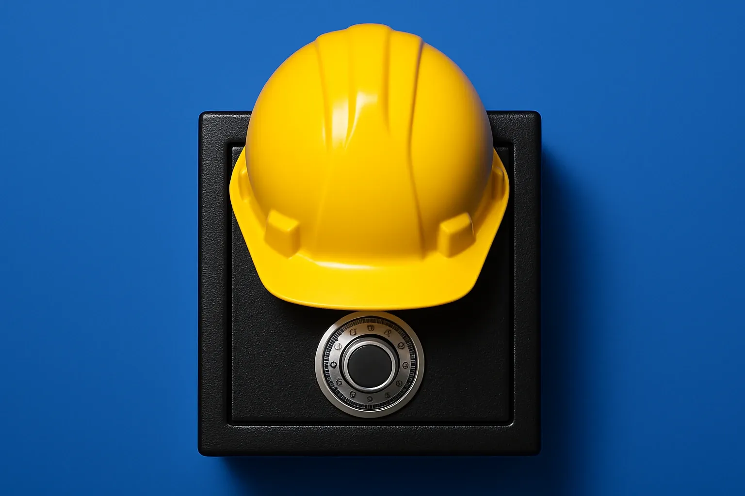 Hard Hat On A Combination Safe