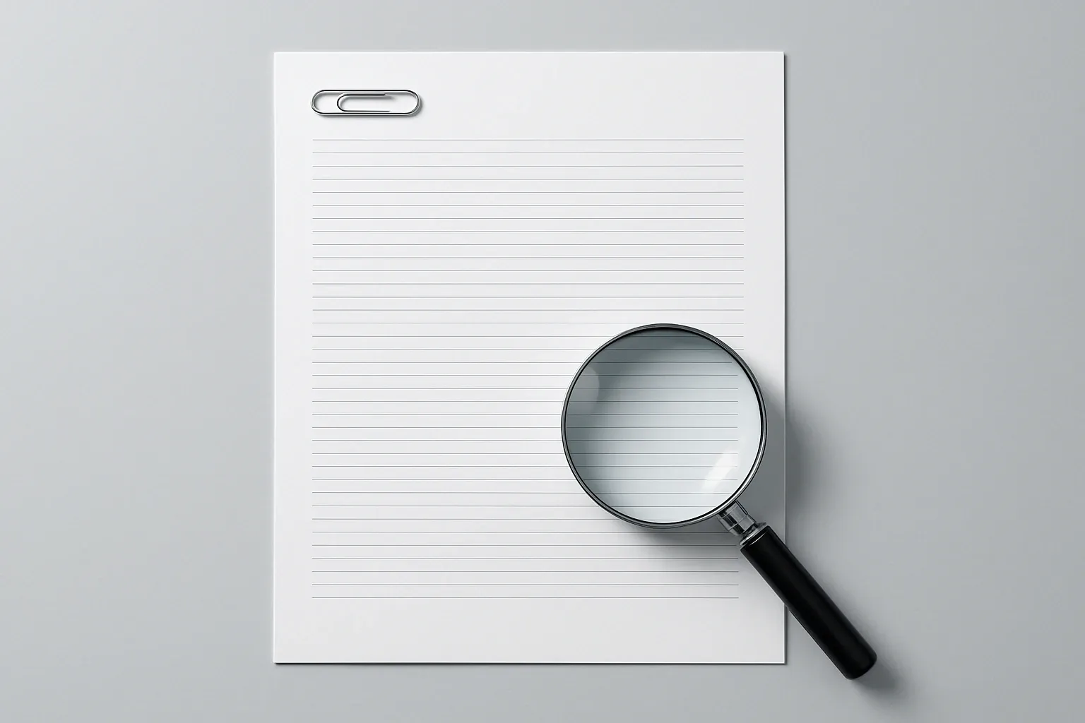 Spec Sheet With Magnifying Glass