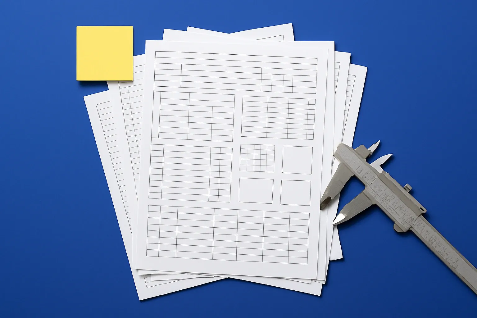 Mixed Datasheet Stack With Caliper