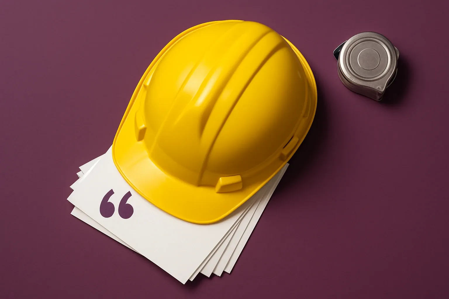 Hard Hat With Quote Pages