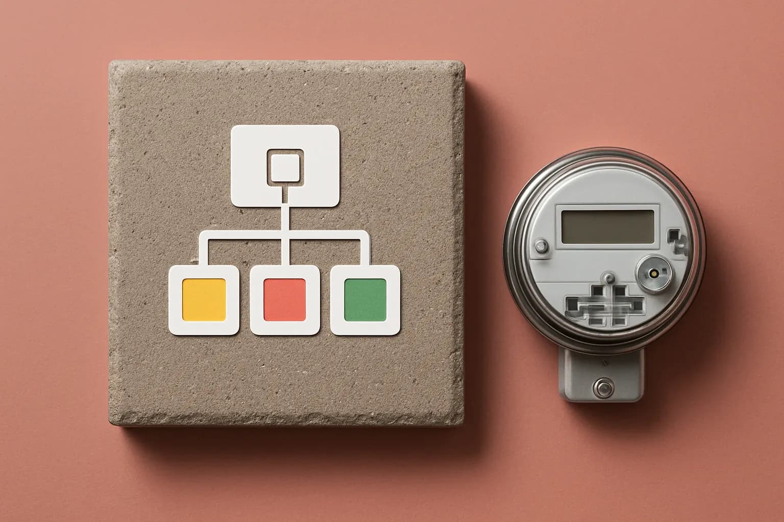 Color-Coded BOM Card On Concrete Paver