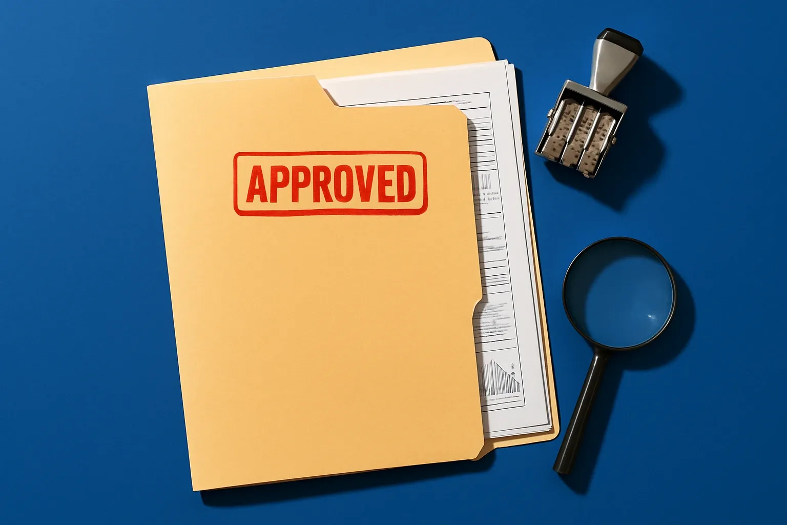 Stamped Filing Folder With Datasheet