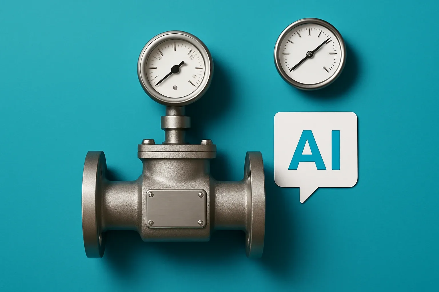 Calibrated Flow Meter On Color Backdrop