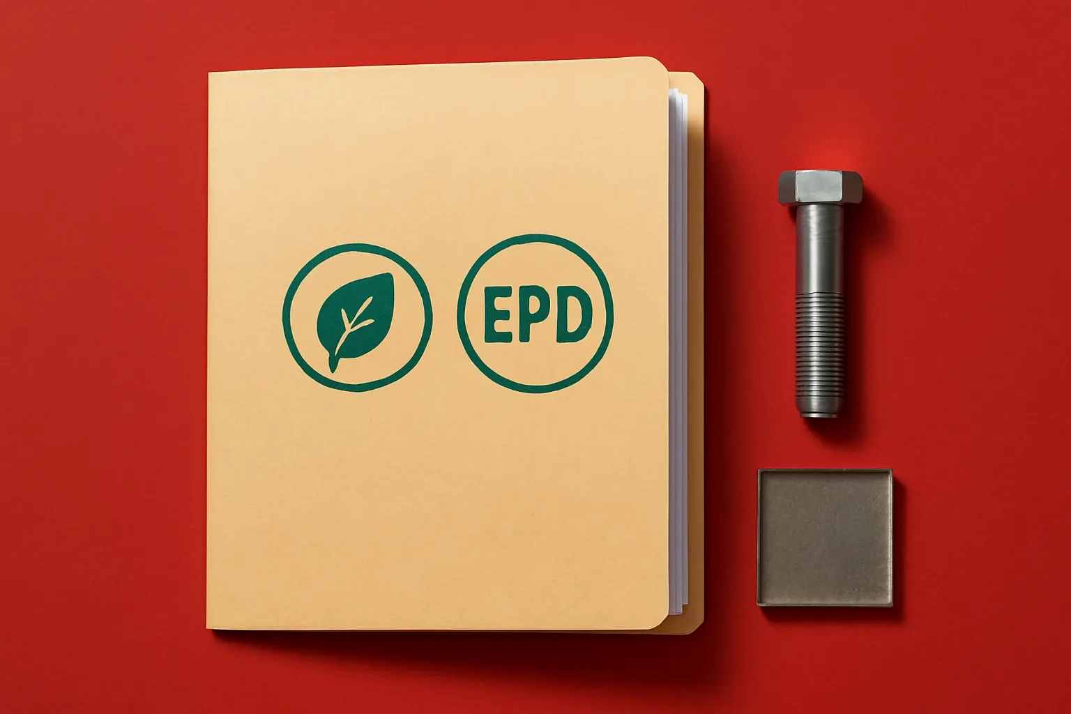Stamped EPD Folder on Color Field
